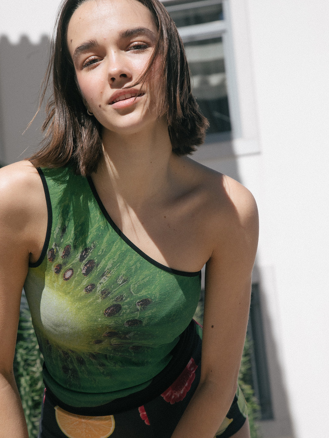 Fruit Slice One Shoulder - Kiwi