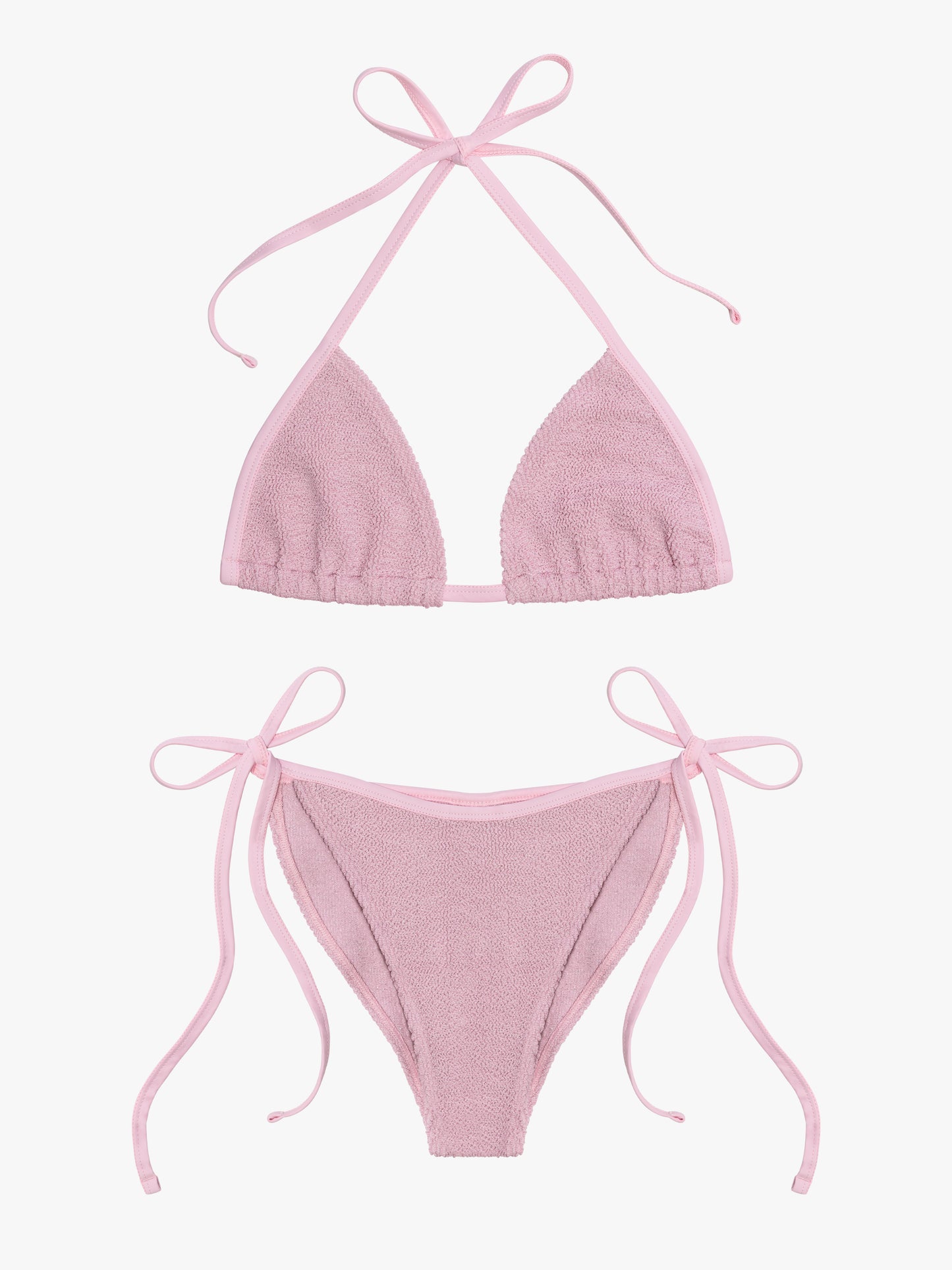 Zera Side Ties Two Piece - Rose