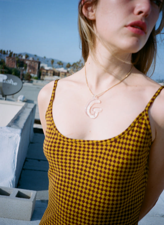 Initial Necklace - Clear