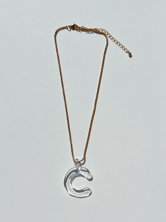 Little Monogram Necklace A-M - Clear
