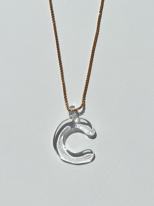 Little Monogram Necklace A-M - Clear