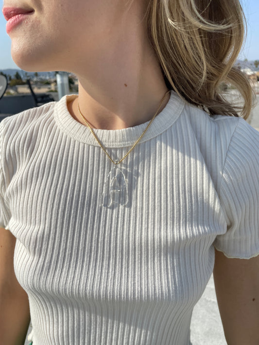 Initial Necklace - Clear