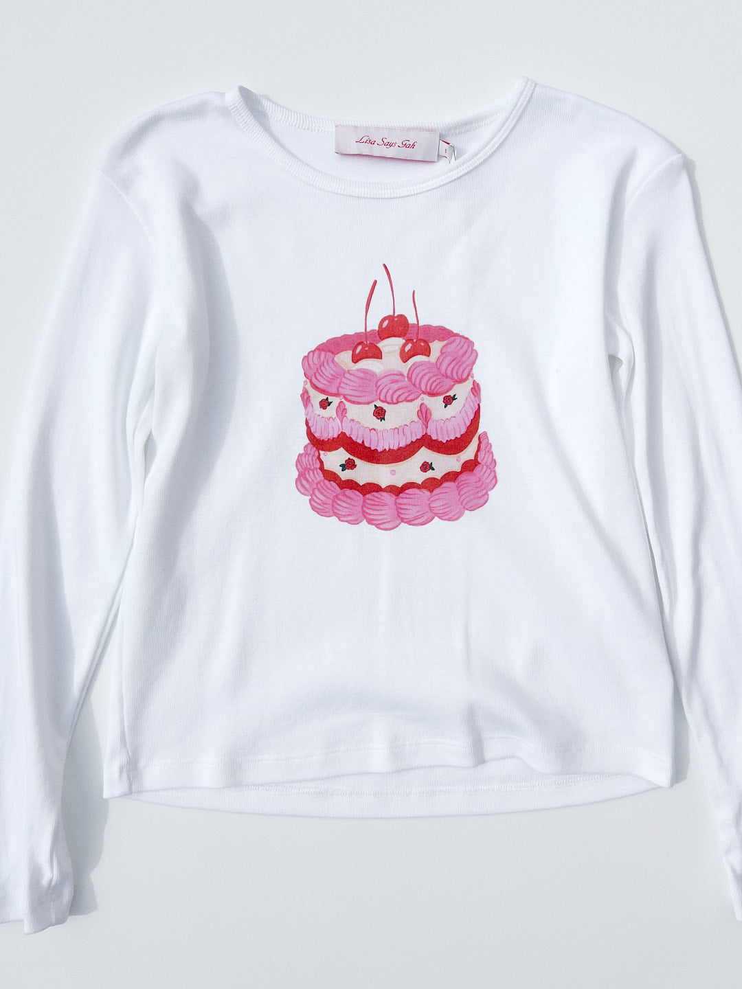 Dana Long Sleeve Tee - White/Cake