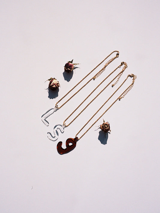 Little Monogram Necklace A-M - Clear