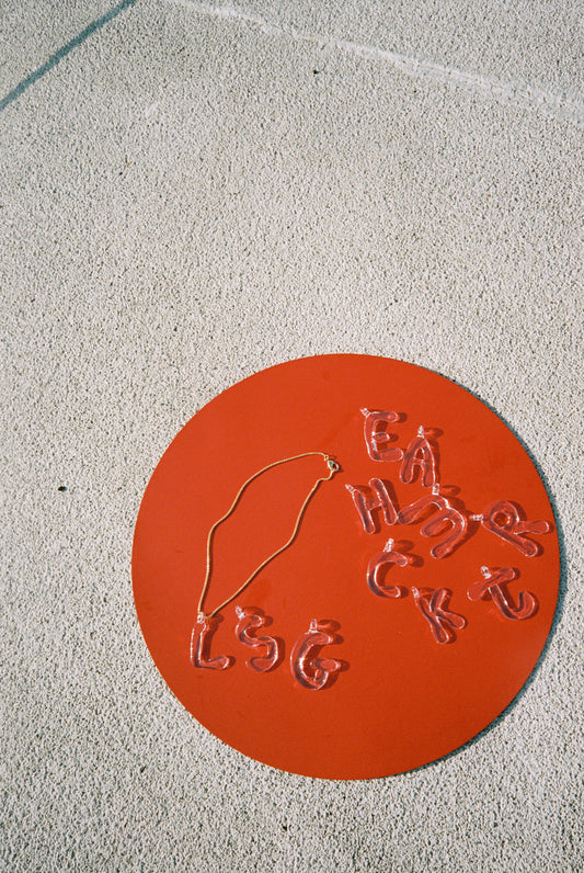 Initial Necklace - Clear